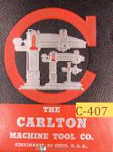 Carlton-Carlton 3A, 4A & 5A, Radial Drill, Operations Maintenance and Parts List Manual-3A-4A-5A-01